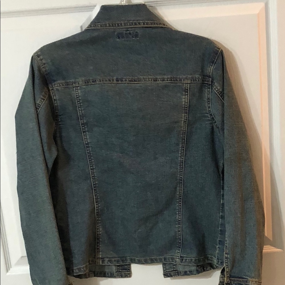 MANGO MANGO Colorful Rhinestone Denim Jacket Sz Sm - Picture 2 of 13